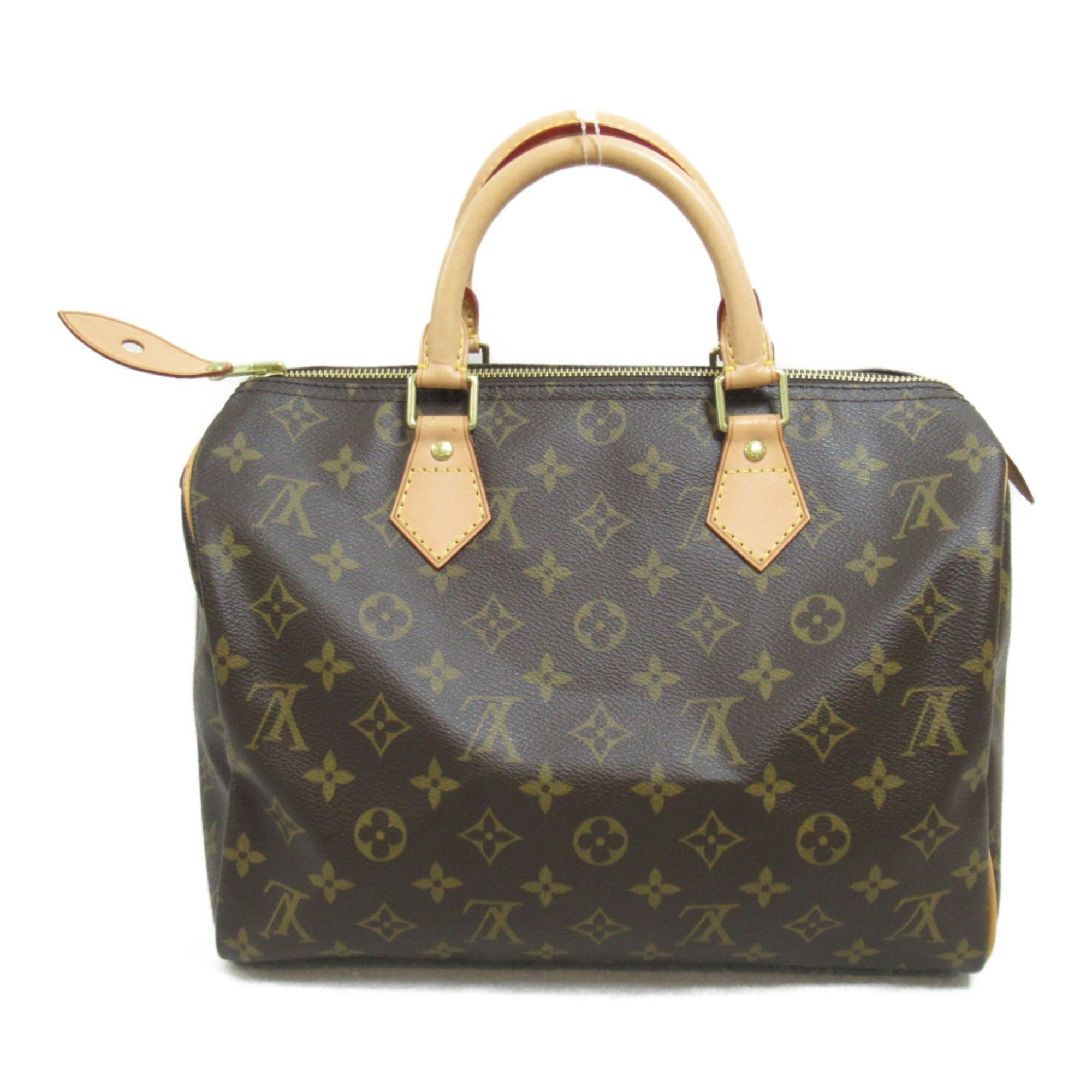 Louis Vuitton Speedy 30 Handbag, Coated Canvas, Monogram, Women's, Brown, M41526