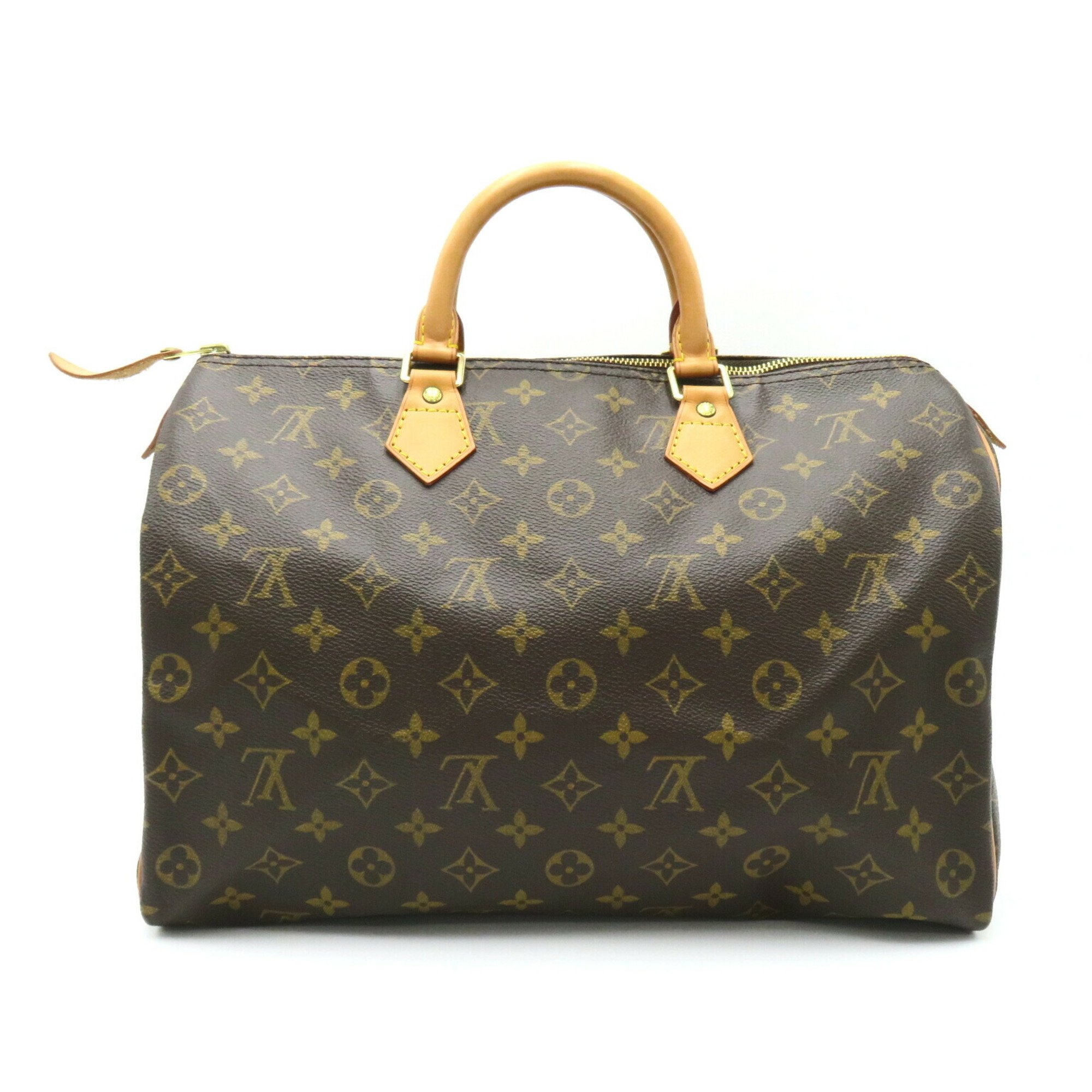 Louis Vuitton Speedy 35 Handbag Bag Coated Canvas Monogram Women's Brown M41107