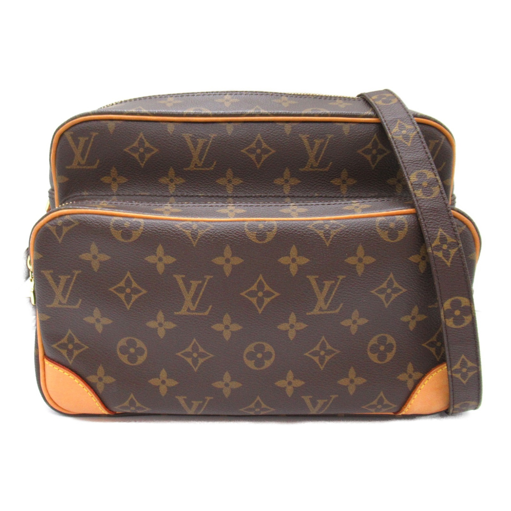 Louis Vuitton Nile Shoulder Bag, Coated Canvas, Monogram, Men's, Brown, M45244