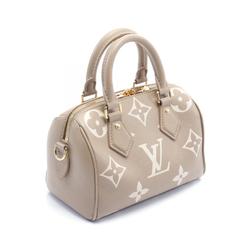 Louis Vuitton Speedy Bandouliere 20 Monogram Empreinte Handbag Bag Leather Women's Beige M46575