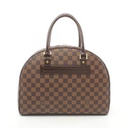 Louis Vuitton Nolita Damier Ebene Handbag Bag Coated Canvas Leather Women's Brown N41455