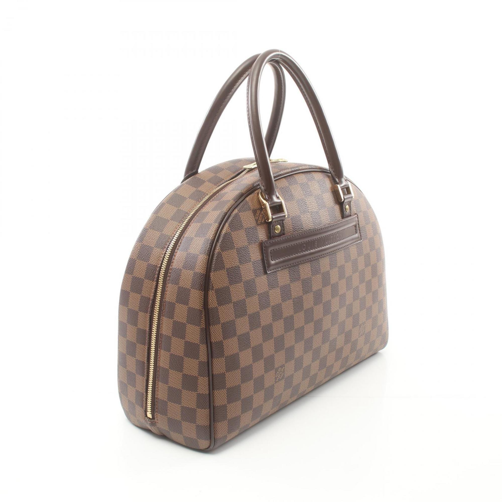 Louis Vuitton Nolita Damier Ebene Handbag Bag Coated Canvas Leather Women's Brown N41455