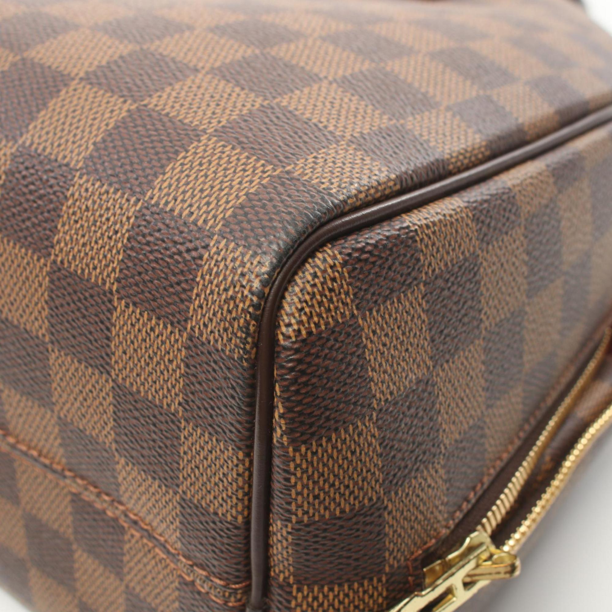 Louis Vuitton Nolita Damier Ebene Handbag Bag Coated Canvas Leather Women's Brown N41455