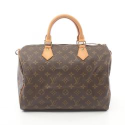 Louis Vuitton Speedy 30 Monogram Handbag Bag Coated Canvas Leather Women's Brown M41526