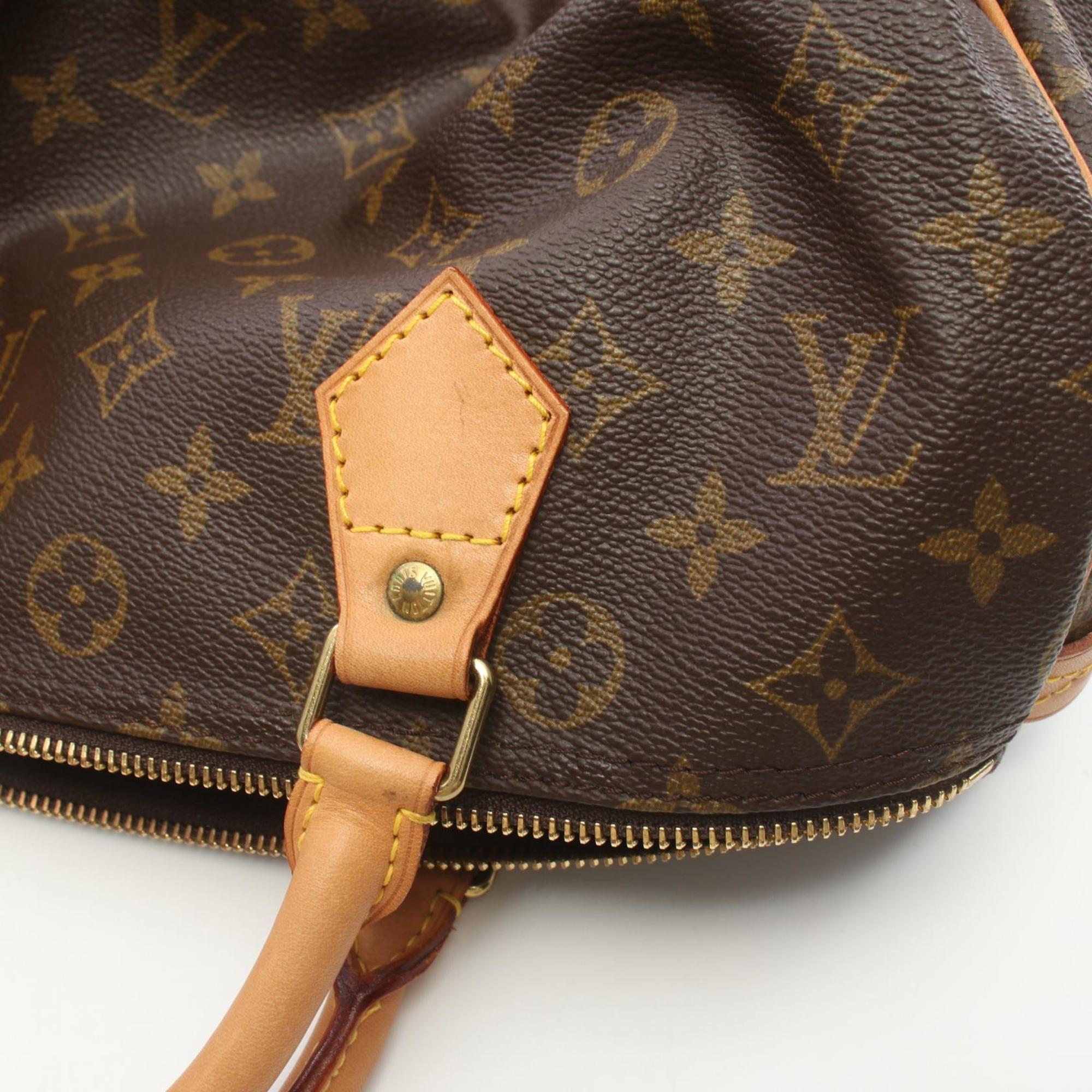 Louis Vuitton Speedy 30 Monogram Handbag Bag Coated Canvas Leather Women's Brown M41526