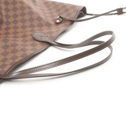 Louis Vuitton Neverfull GM Damier Ebene Tote Bag, Coated Canvas, Leather, Women's, Brown, N51106