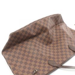 Louis Vuitton Neverfull GM Damier Ebene Tote Bag, Coated Canvas, Leather, Women's, Brown, N51106