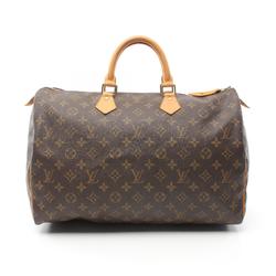 Louis Vuitton Speedy 40 Handbag Bag Coated Canvas Leather Monogram Women's Brown M41522