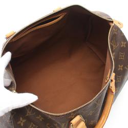 Louis Vuitton Speedy 40 Handbag Bag Coated Canvas Leather Monogram Women's Brown M41522