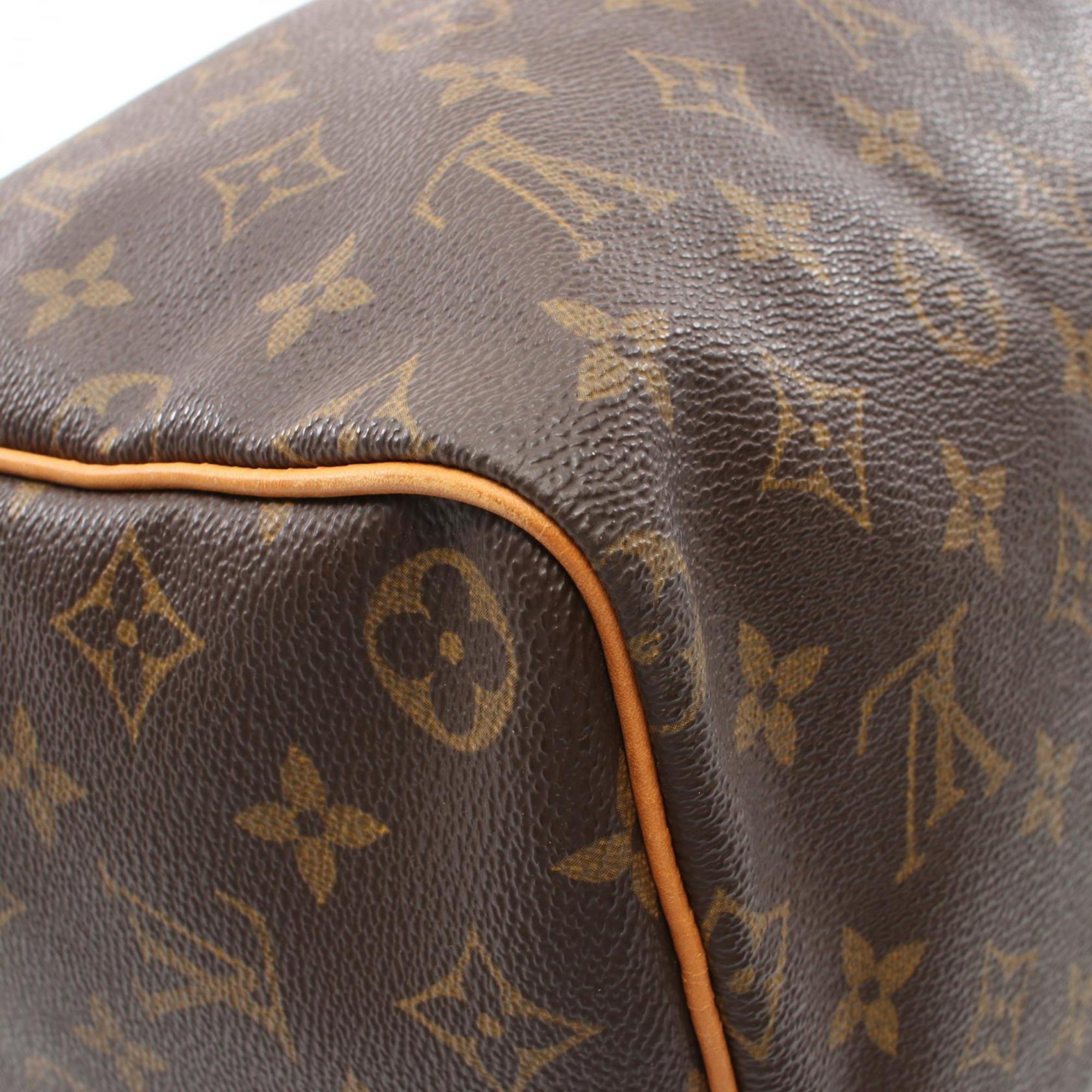 Louis Vuitton Speedy 40 Handbag Bag Coated Canvas Leather Monogram Women's Brown M41522