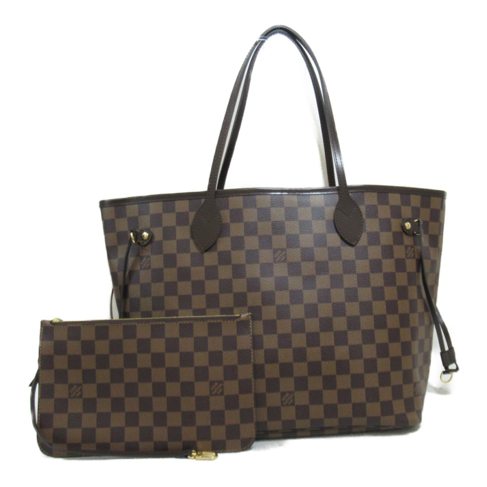 Louis Vuitton Neverfull MM Bag, Coated Canvas, Damier, Women's, Brown, N41358