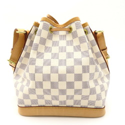 Louis Vuitton Noe BB Shoulder Bag, Coated Canvas, Damier Azur, Women's, White, N41220