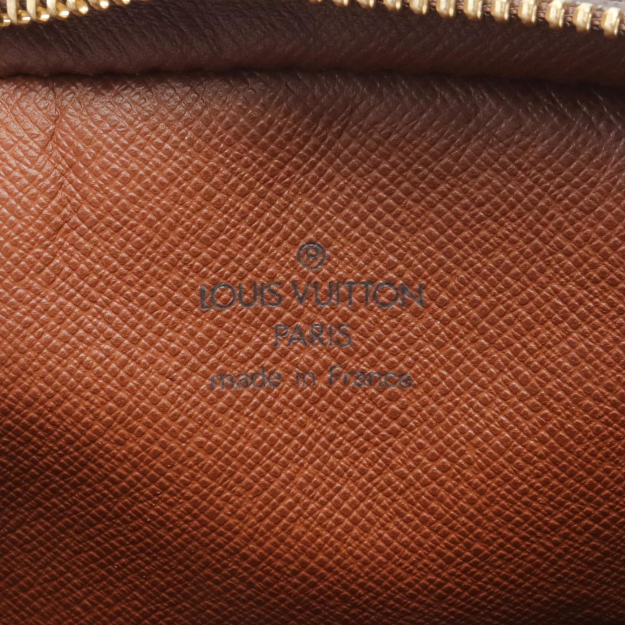 Louis Vuitton Danube Monogram Shoulder Bag, Coated Canvas, Leather, Women's, Brown, M45266