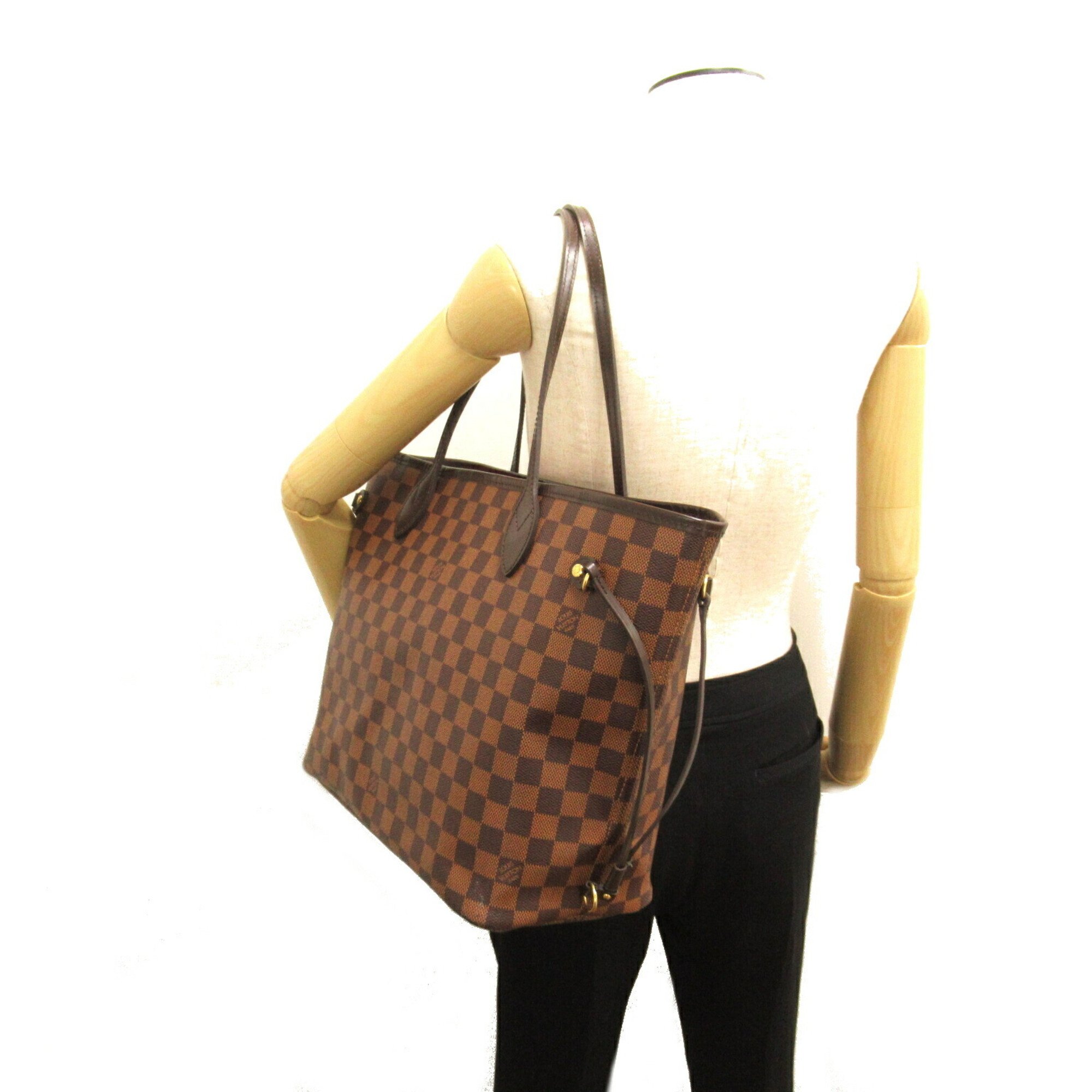 Louis Vuitton Neverfull MM Bag, Coated Canvas, Damier, Women's, Brown, N41358