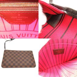 Louis Vuitton Neverfull MM Bag, Coated Canvas, Damier, Women's, Brown, N41358