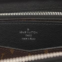 Louis Vuitton Zippy XL Round Long Wallet Coated Canvas Leather Monogram Macassar Men's Brown M61506