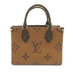 LOUIS VUITTON On the Go PM Bag, Coated Canvas, Monogram Giant Reverse, Women's, Brown, M46373