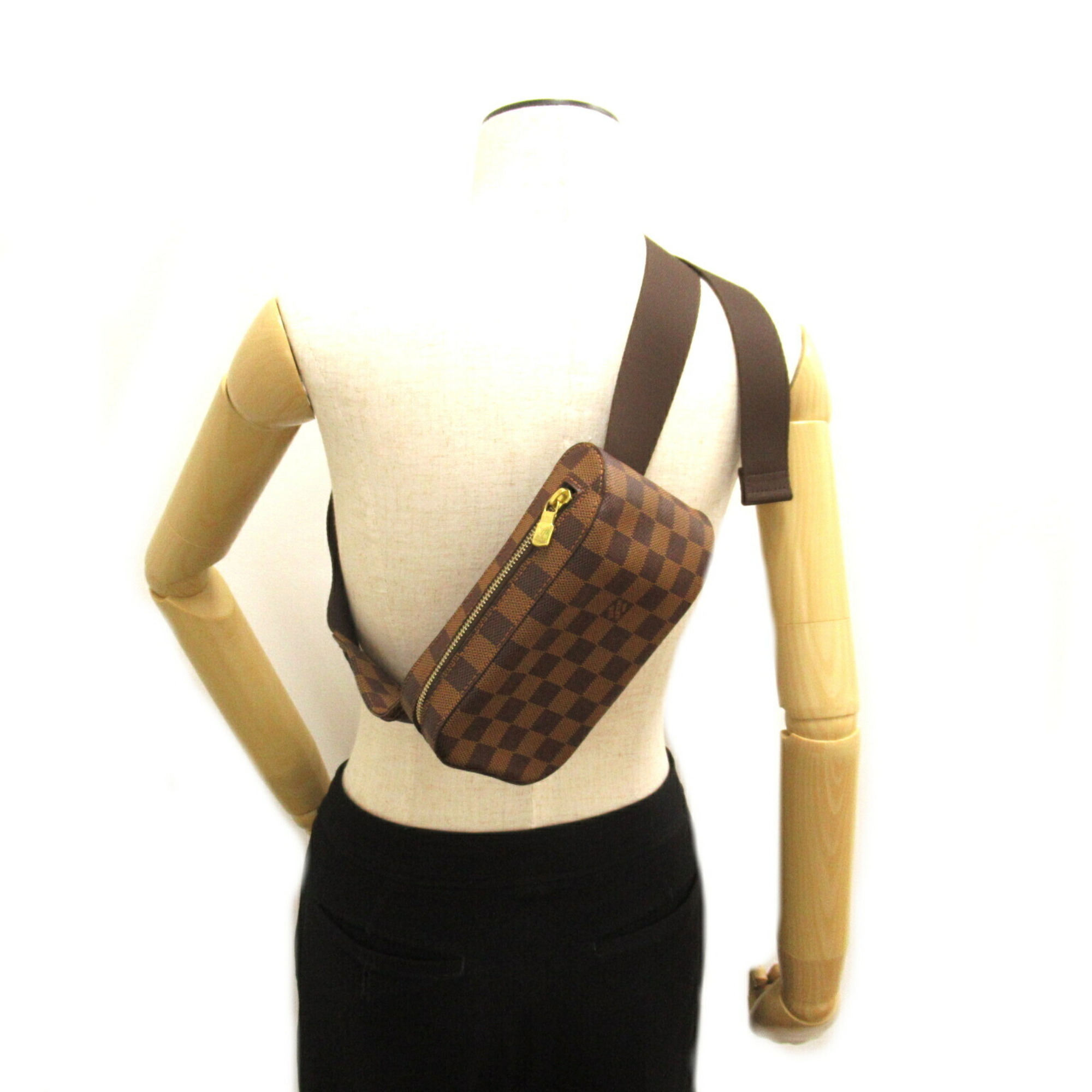 Louis Vuitton LOUIS VUITTON Geronimos Waist Bag Body Coated Canvas Damier Men's Brown N51994