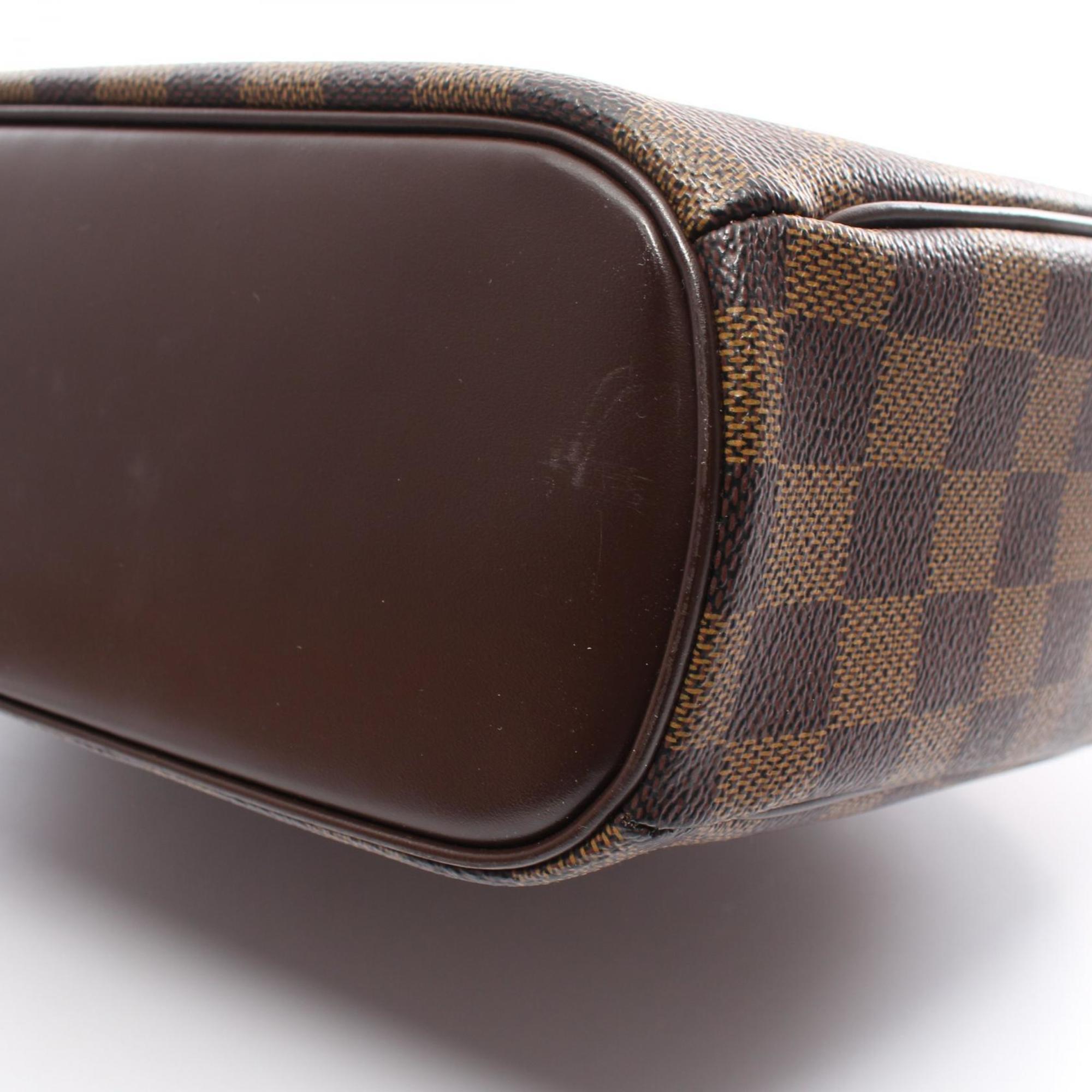 Louis Vuitton LOUIS VUITTON Saria Horizontal Damier Ebene Handbag Bag Coated Canvas Leather Women's Brown N51282