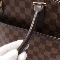 Louis Vuitton LOUIS VUITTON Saria Horizontal Damier Ebene Handbag Bag Coated Canvas Leather Women's Brown N51282