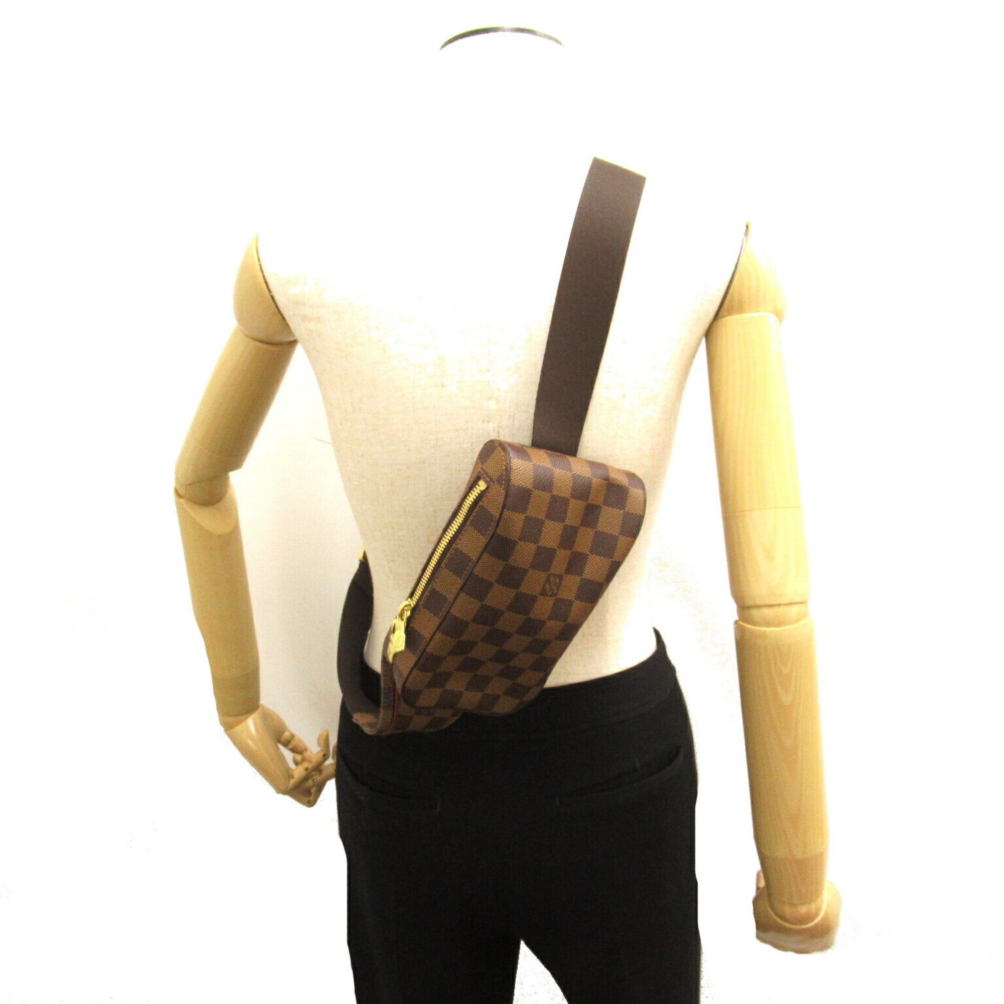 Louis Vuitton LOUIS VUITTON Geronimos Waist Bag Body Coated Canvas Damier Men's Brown N51994