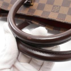 Louis Vuitton LOUIS VUITTON Sac Plat Tote Bag Coated Canvas Leather Damier Women's Brown N51140