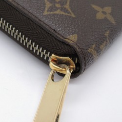 Louis Vuitton LOUIS VUITTON Zippy Wallet Round Long Coated Canvas Monogram Women's Brown M60017