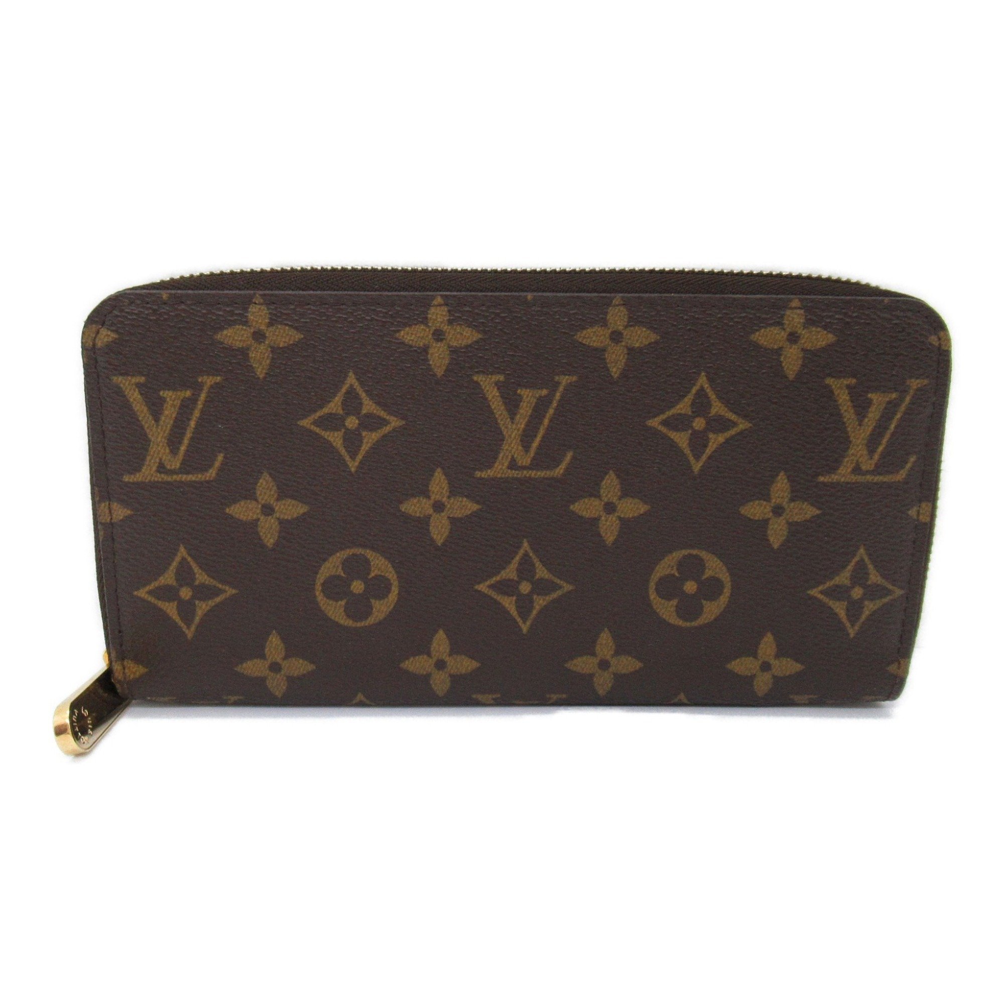 Louis Vuitton LOUIS VUITTON Zippy Wallet Round Long Coated Canvas Monogram Women's Brown M60017