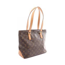 Louis Vuitton LOUIS VUITTON Cabas Piano Monogram Shoulder Bag Coated Canvas Leather Women's Brown M51148