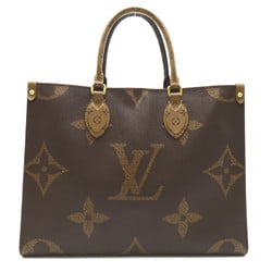 LOUIS VUITTON On the Go MM 2-way shoulder bag, coated canvas, Monogram Giant Reverse, women's, brown, M45321