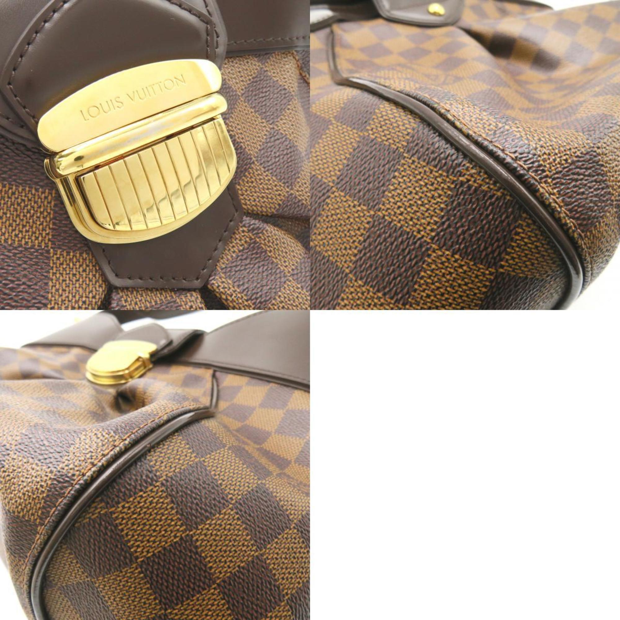 Louis Vuitton Sistine Shoulder Bag, Coated Canvas, Damier, Women's, Brown, N41541