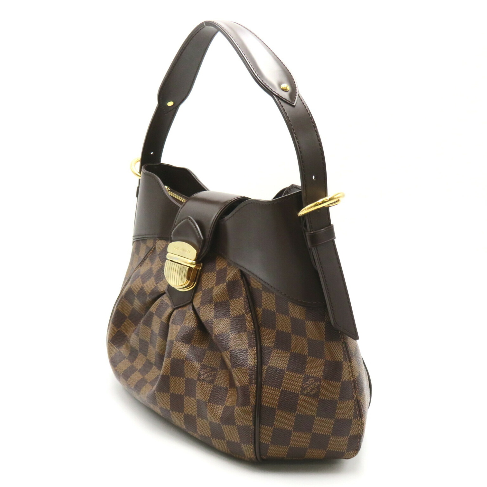 Louis Vuitton Sistine Shoulder Bag, Coated Canvas, Damier, Women's, Brown, N41541