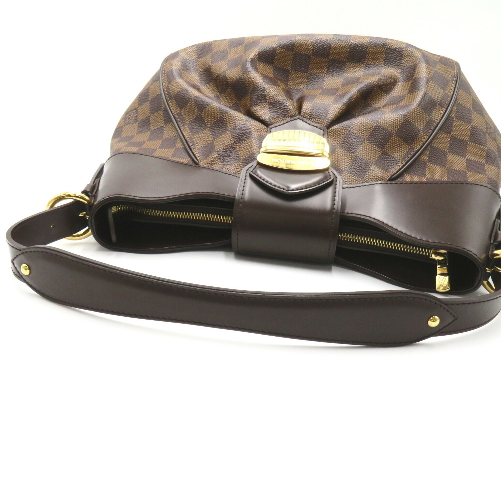 Louis Vuitton Sistine Shoulder Bag, Coated Canvas, Damier, Women's, Brown, N41541