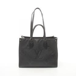 LOUIS VUITTON On the Go MM Monogram Empreinte Noir Tote Bag Leather Women's Black M45595