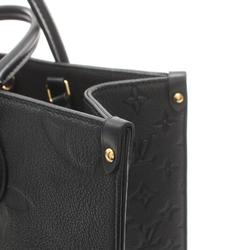 LOUIS VUITTON On the Go MM Monogram Empreinte Noir Tote Bag Leather Women's Black M45595