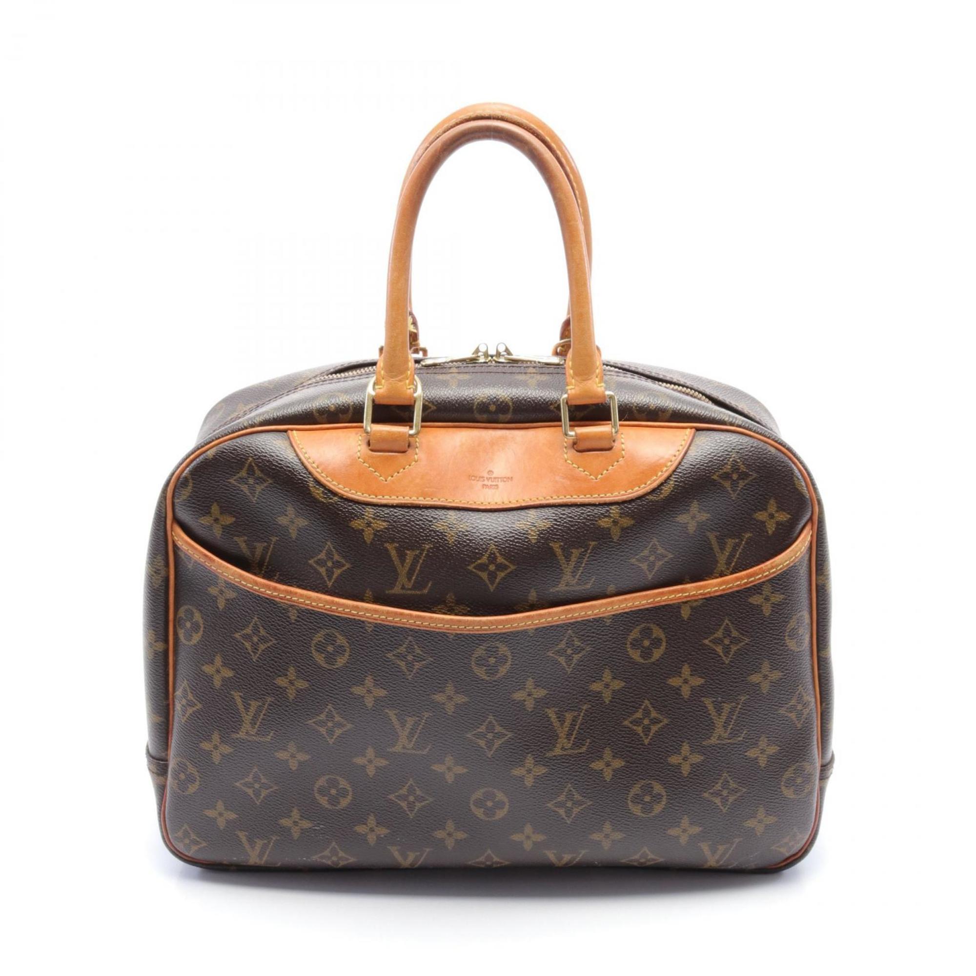 Louis Vuitton LOUIS VUITTON Deauville Bowling Vanity Monogram Handbag Bag Coated Canvas Leather Women's Brown M47270