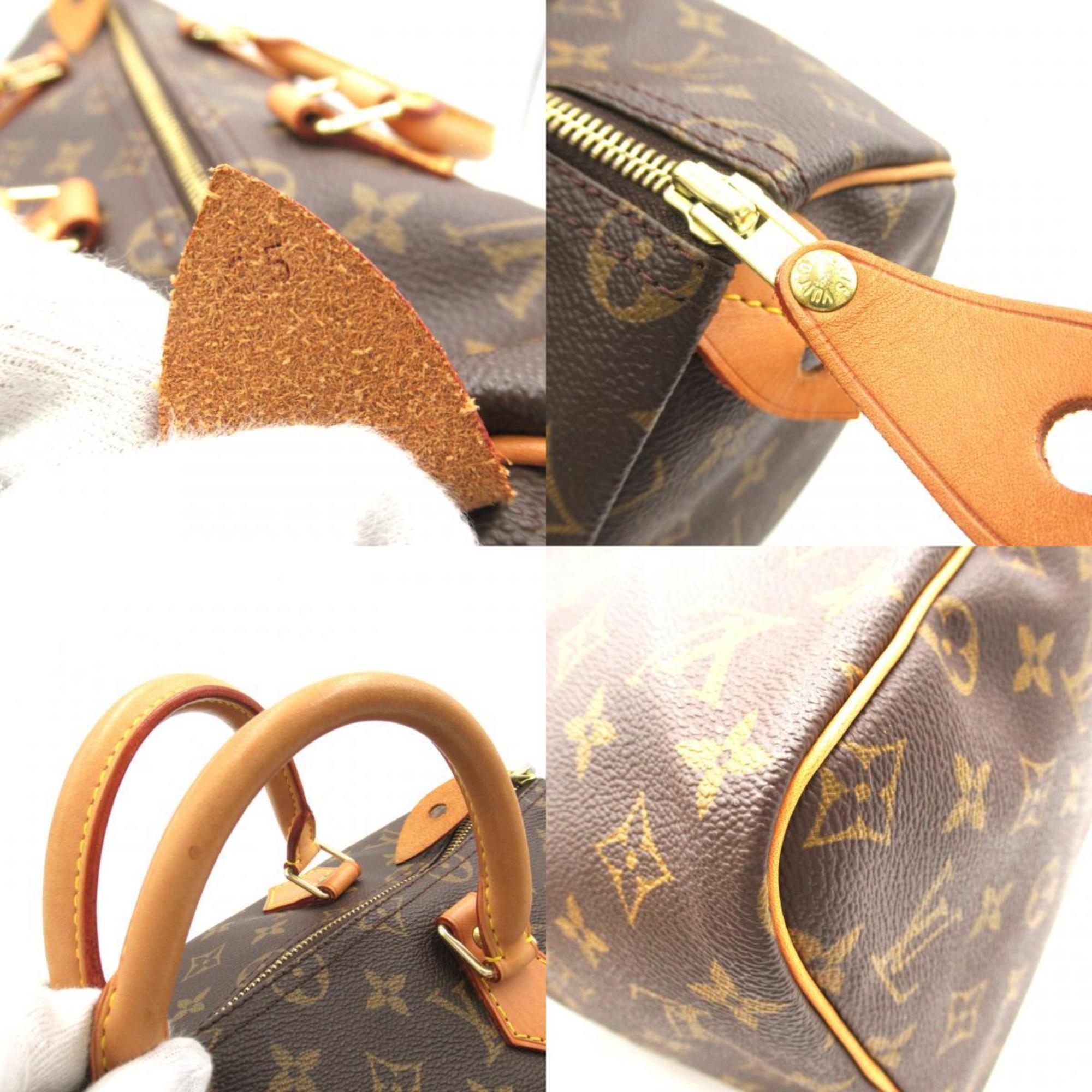 Louis Vuitton Speedy 35 Handbag, Coated Canvas, Monogram, Women's, Brown, M41524