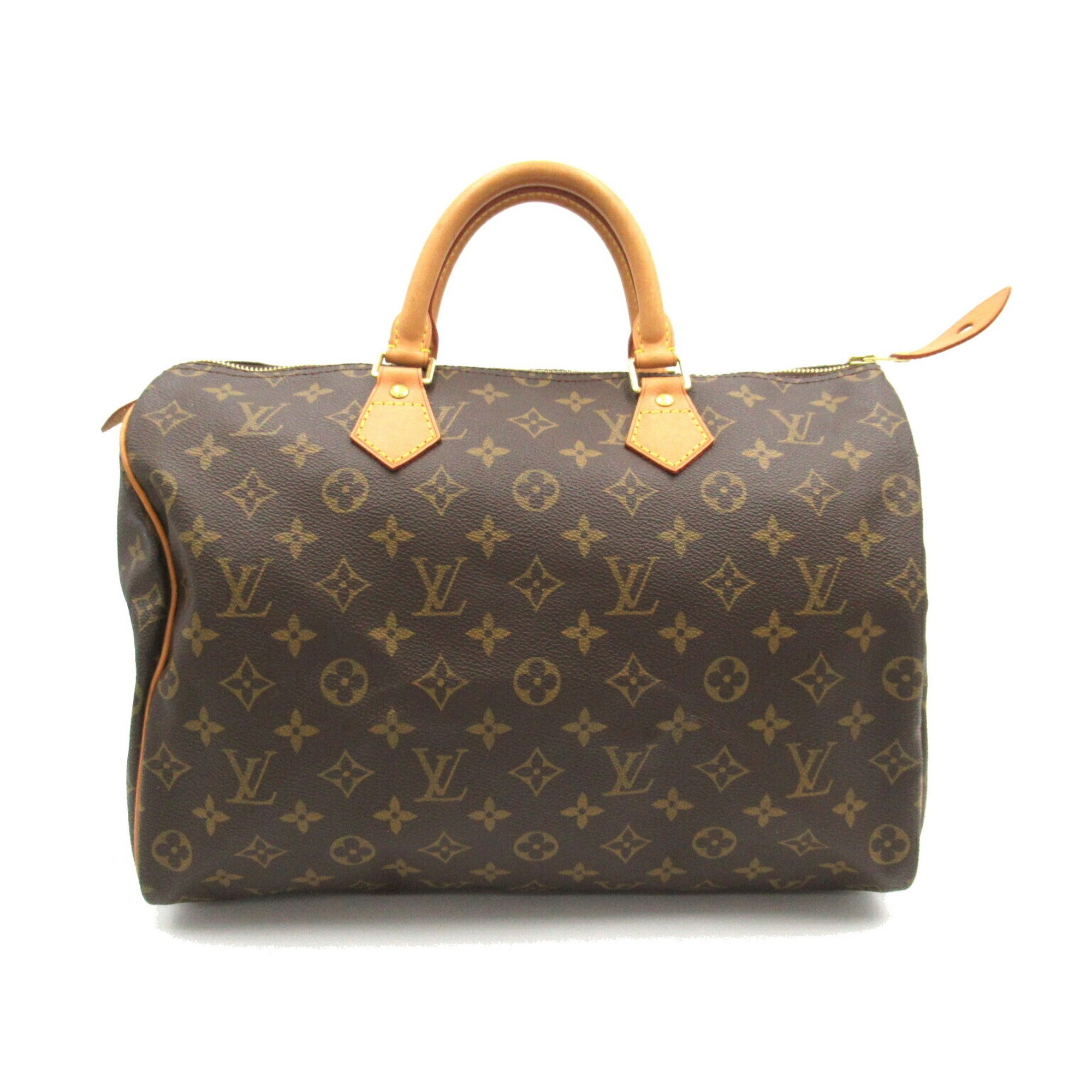 Louis Vuitton Speedy 35 Handbag, Coated Canvas, Monogram, Women's, Brown, M41524