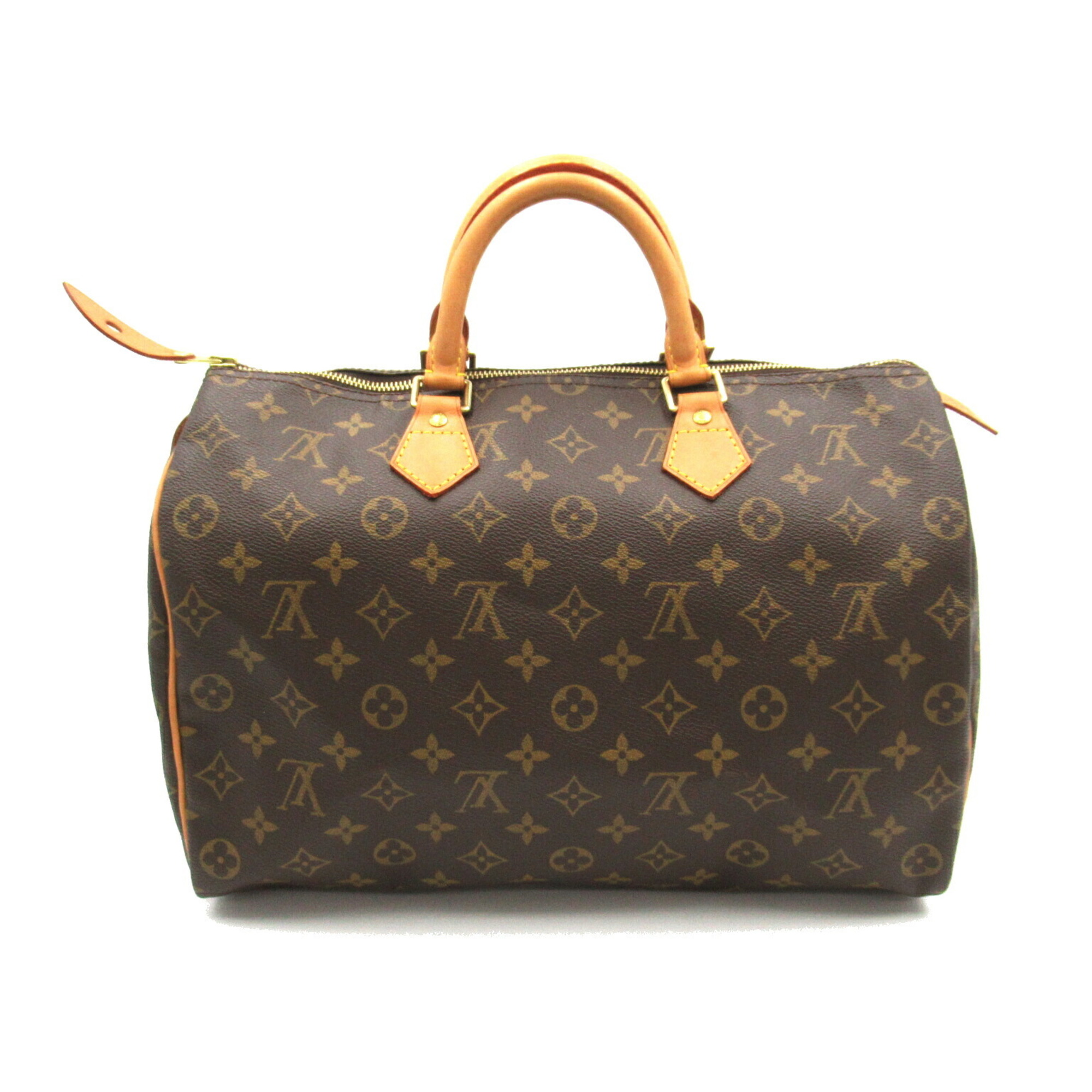 Louis Vuitton Speedy 35 Handbag, Coated Canvas, Monogram, Women's, Brown, M41524