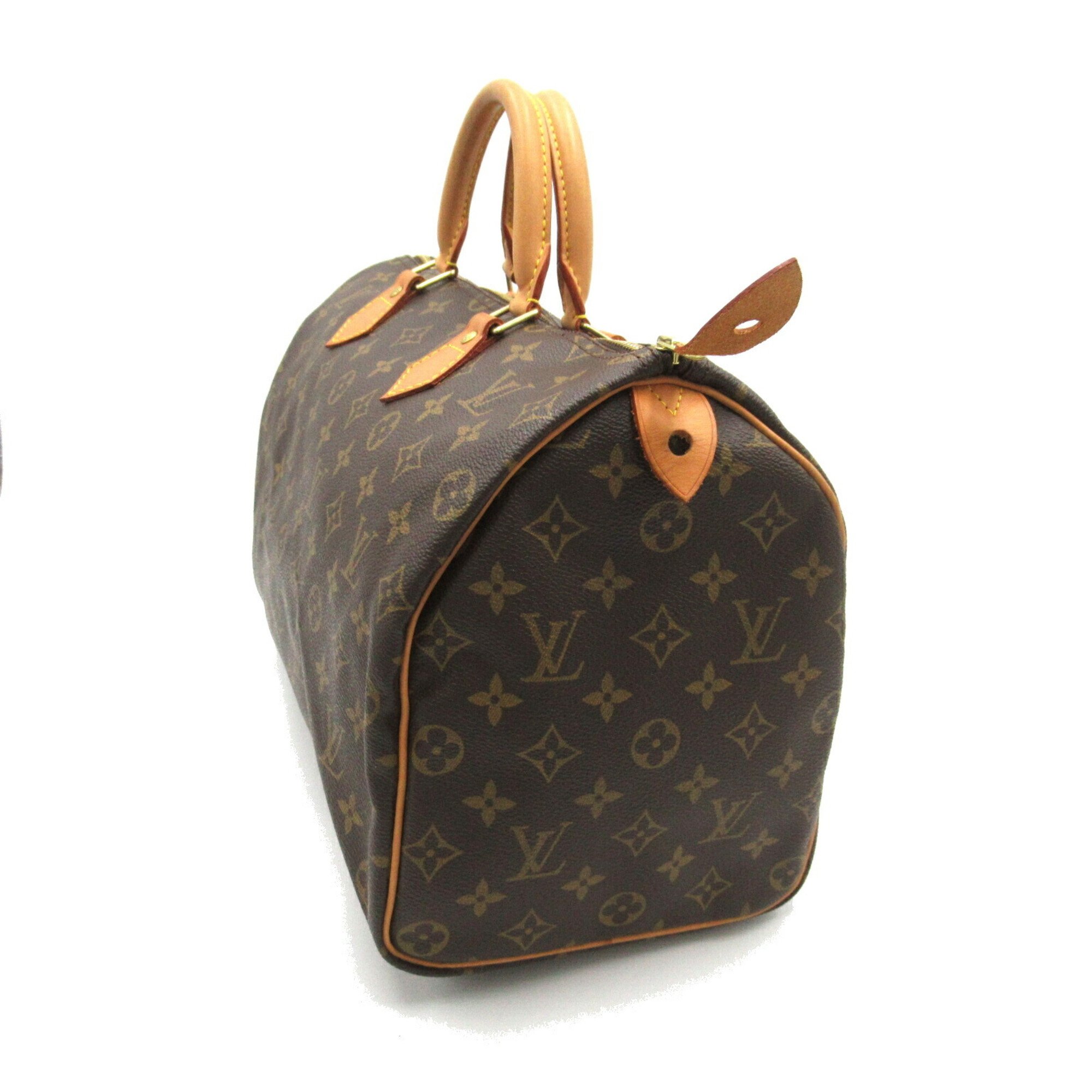 Louis Vuitton Speedy 35 Handbag, Coated Canvas, Monogram, Women's, Brown, M41524