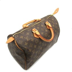 Louis Vuitton Speedy 35 Handbag, Coated Canvas, Monogram, Women's, Brown, M41524