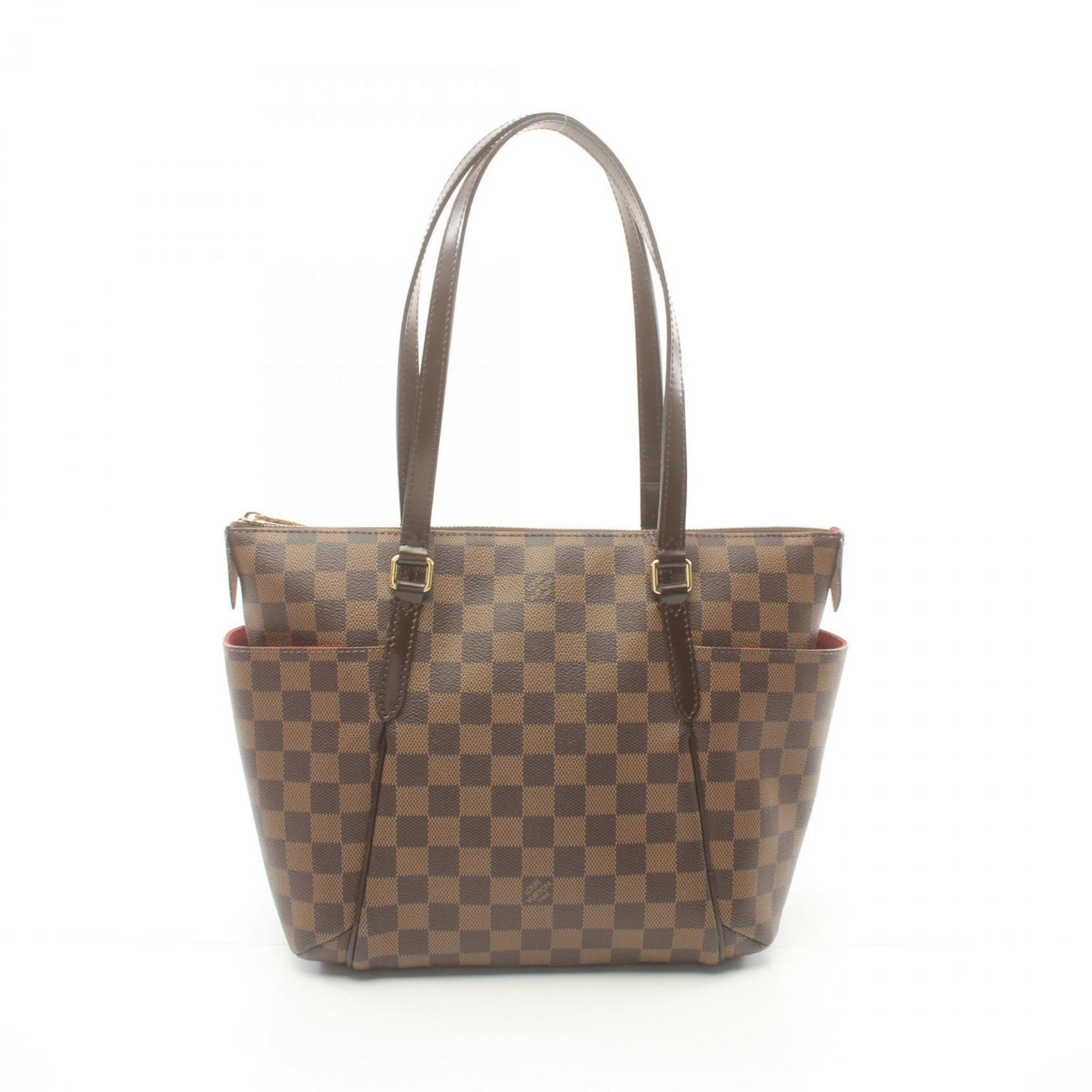 Louis Vuitton LOUIS VUITTON Totally PM Damier Ebene Tote Bag Coated Canvas Leather Women's Brown N41282