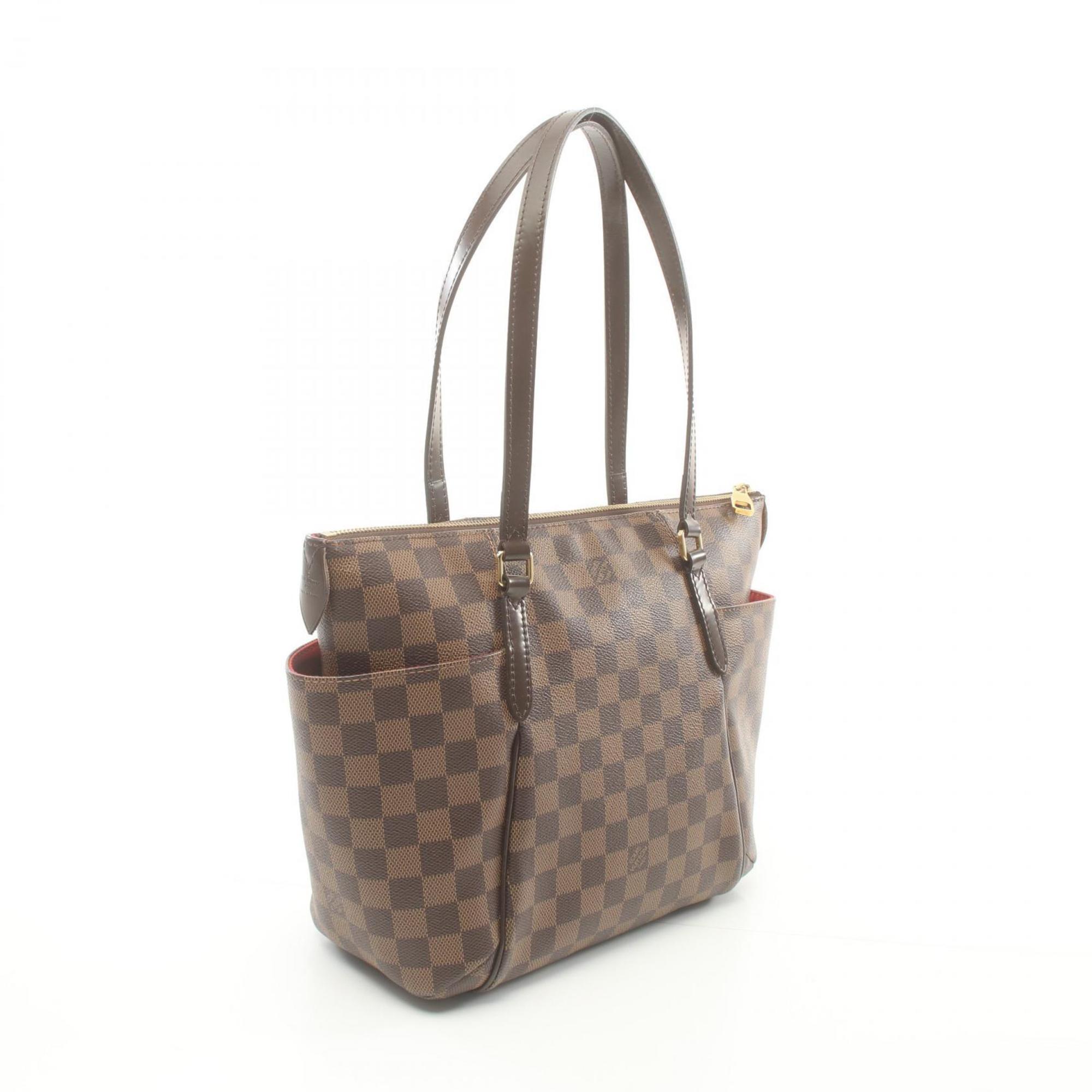 Louis Vuitton LOUIS VUITTON Totally PM Damier Ebene Tote Bag Coated Canvas Leather Women's Brown N41282