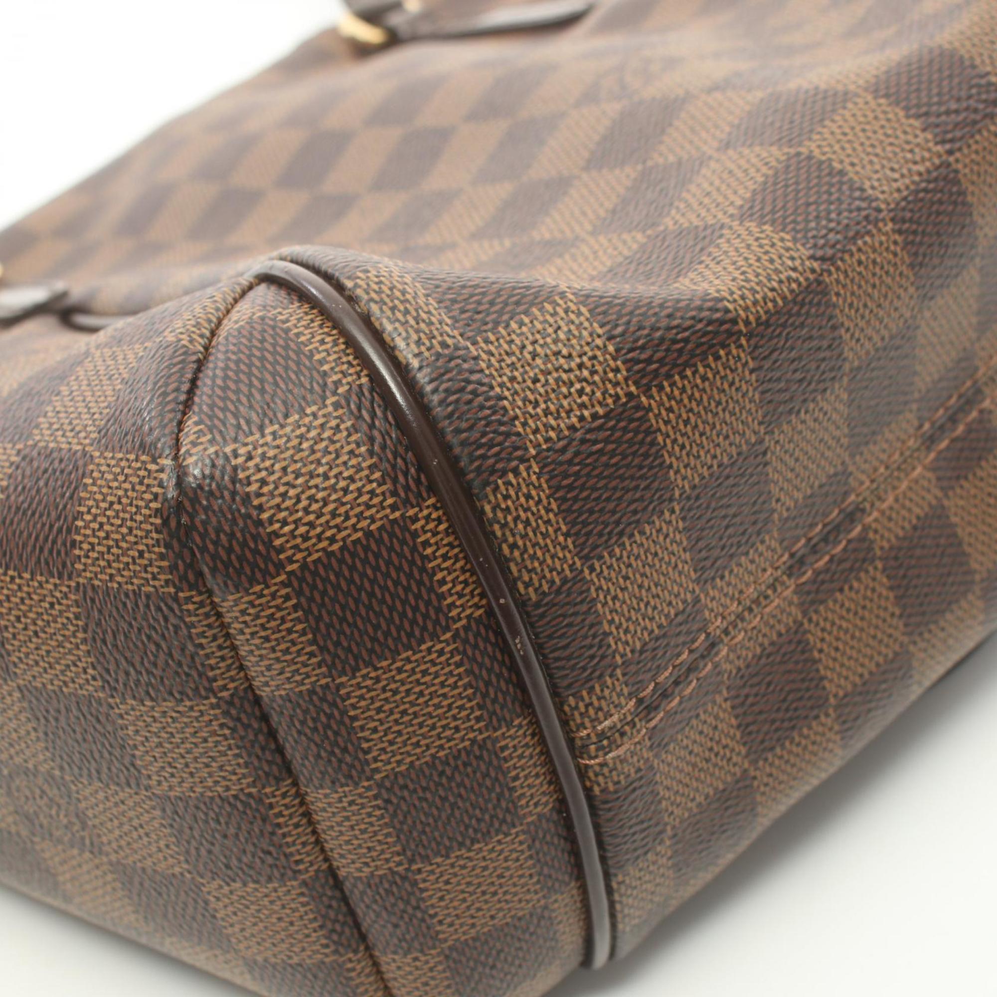 Louis Vuitton LOUIS VUITTON Totally PM Damier Ebene Tote Bag Coated Canvas Leather Women's Brown N41282