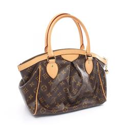 Louis Vuitton Tivoli PM Monogram Handbag Bag Coated Canvas Leather Women's Brown M40143