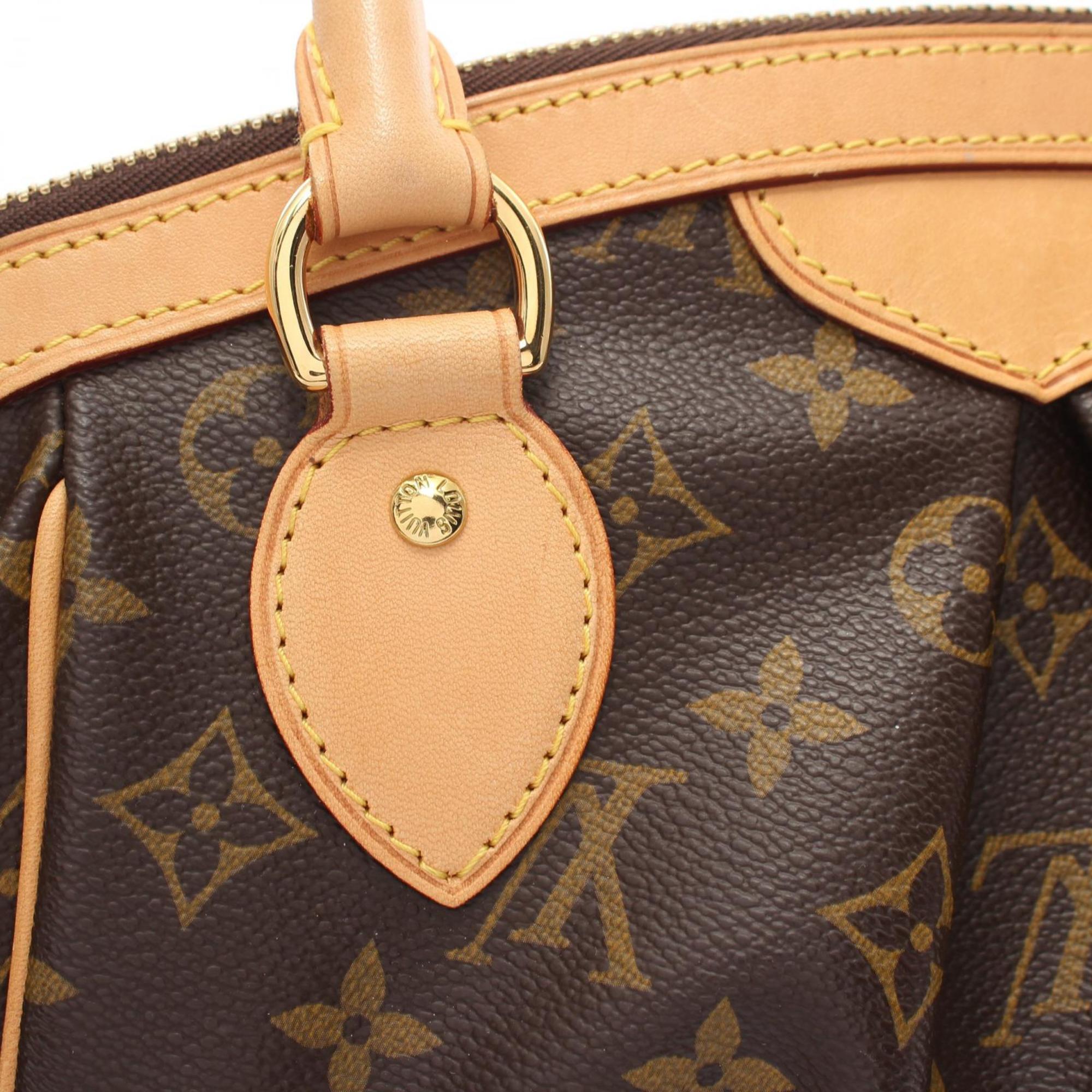 Louis Vuitton Tivoli PM Monogram Handbag Bag Coated Canvas Leather Women's Brown M40143