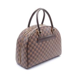 Louis Vuitton Nolita Damier Ebene Handbag Bag Coated Canvas Leather Women's Brown N41455