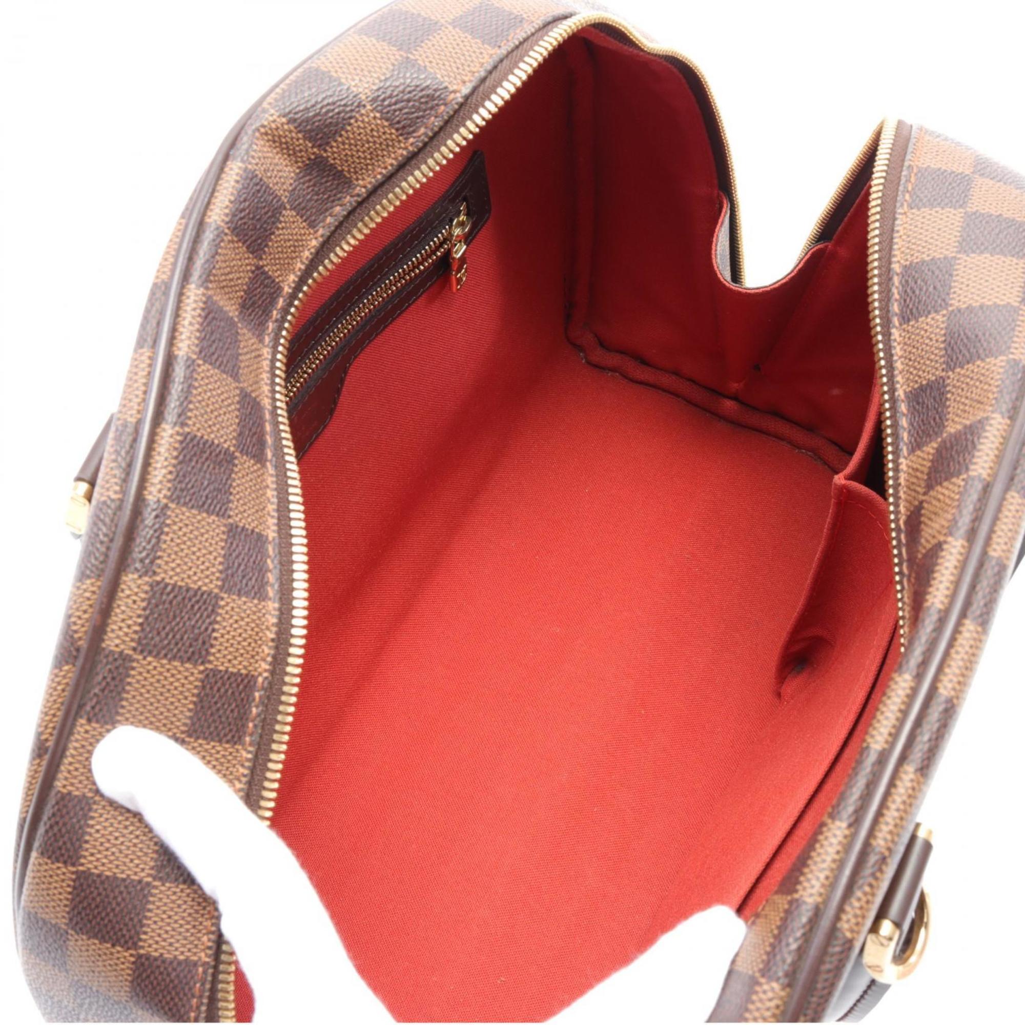 Louis Vuitton Nolita Damier Ebene Handbag Bag Coated Canvas Leather Women's Brown N41455