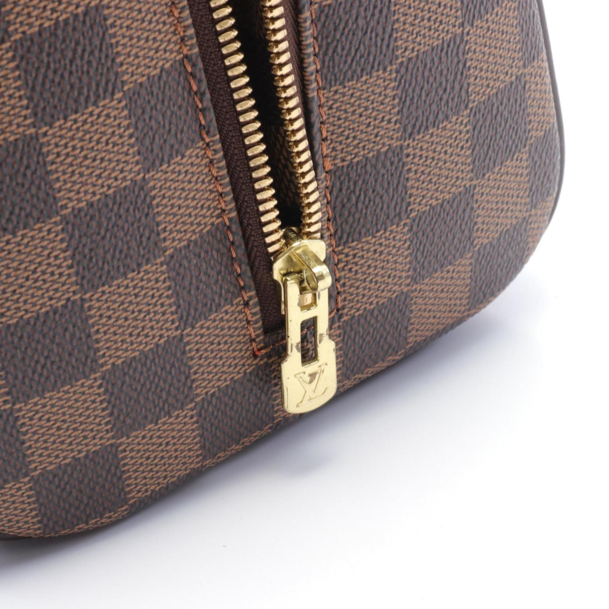 Louis Vuitton Nolita Damier Ebene Handbag Bag Coated Canvas Leather Women's Brown N41455