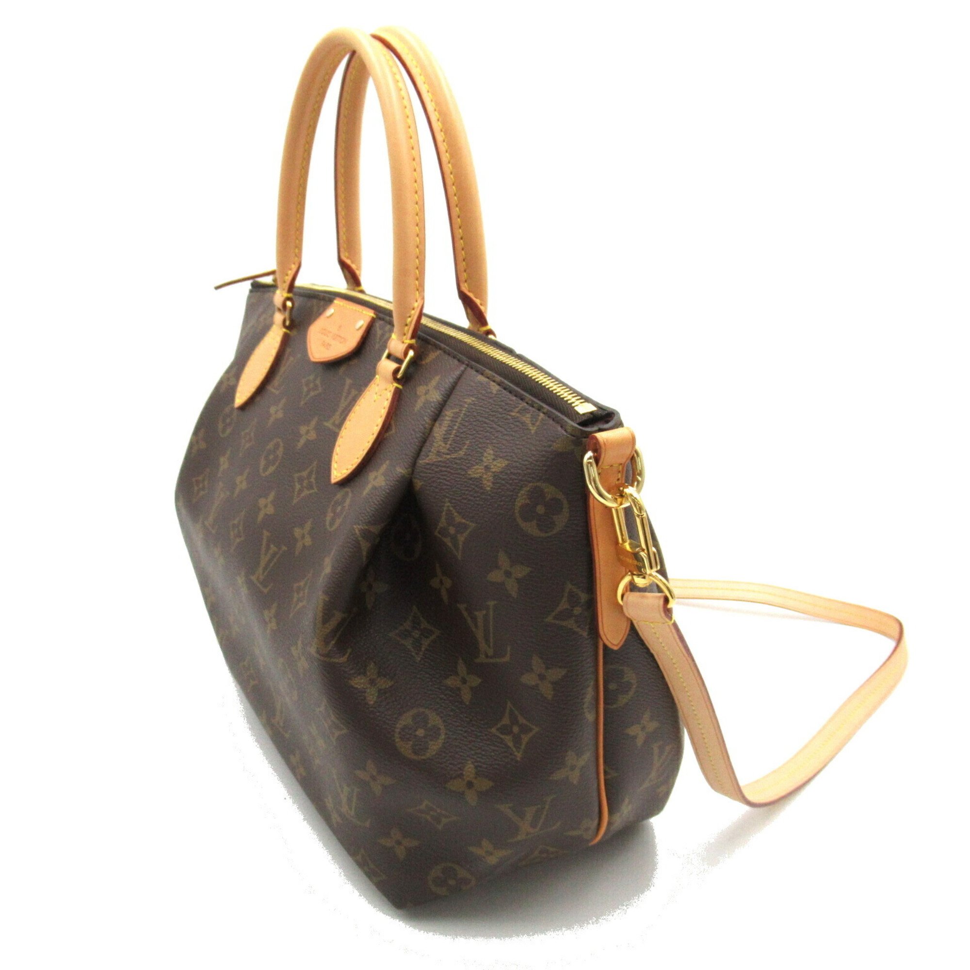 Louis Vuitton Turen MM Bag, Coated Canvas, Monogram, Women's, Brown, M48814